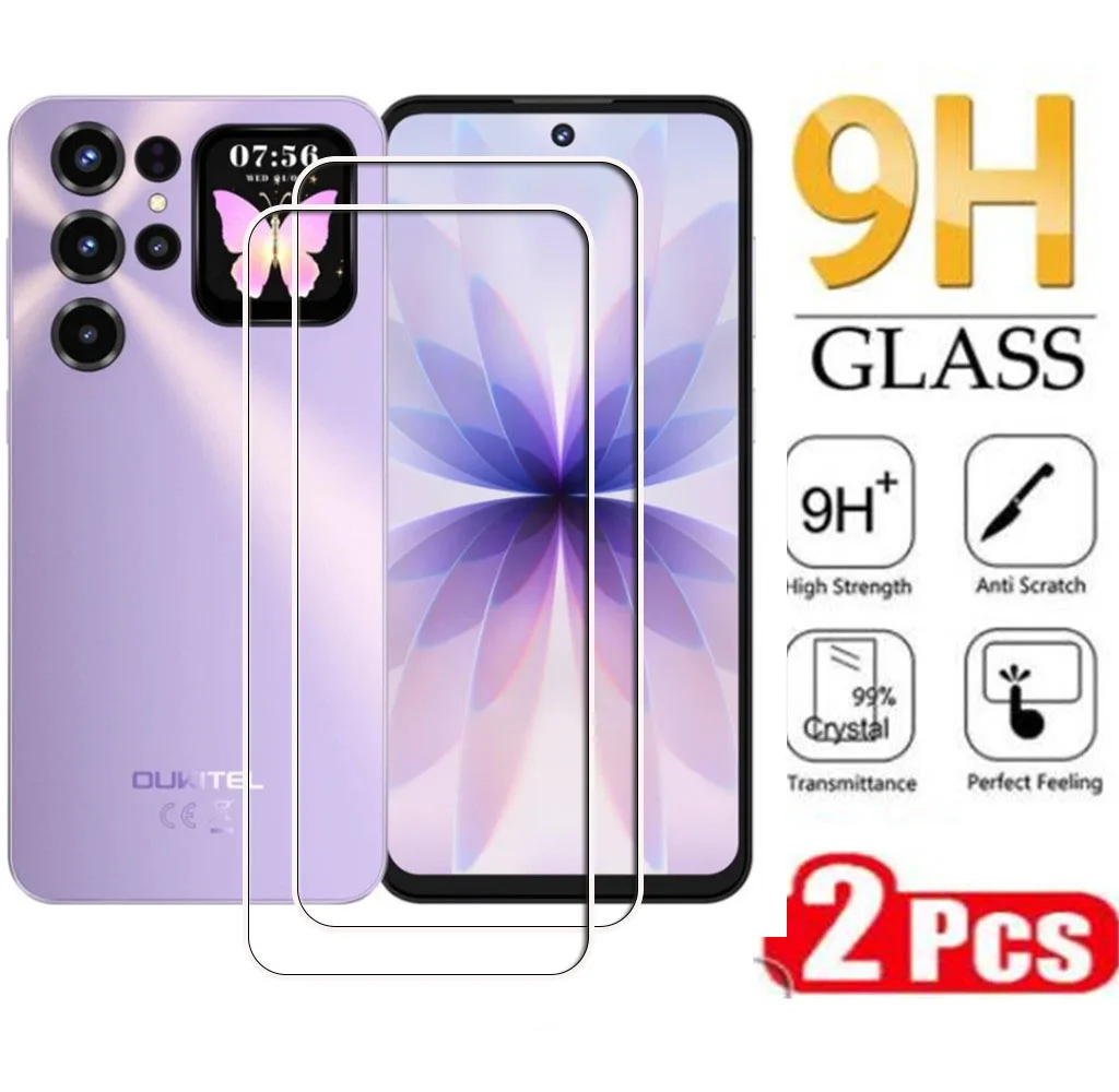 2 PCS 9H HD Tempered Glass Screen Protector Cover Film