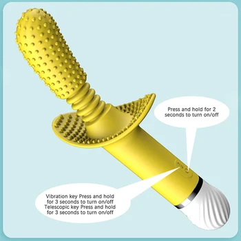 Powerful Vibrator Female Heat Telescopic Clitoris Rechargeable Vibrators for Women Simulator Dildo Masturbate Adult Sexy Toys 4