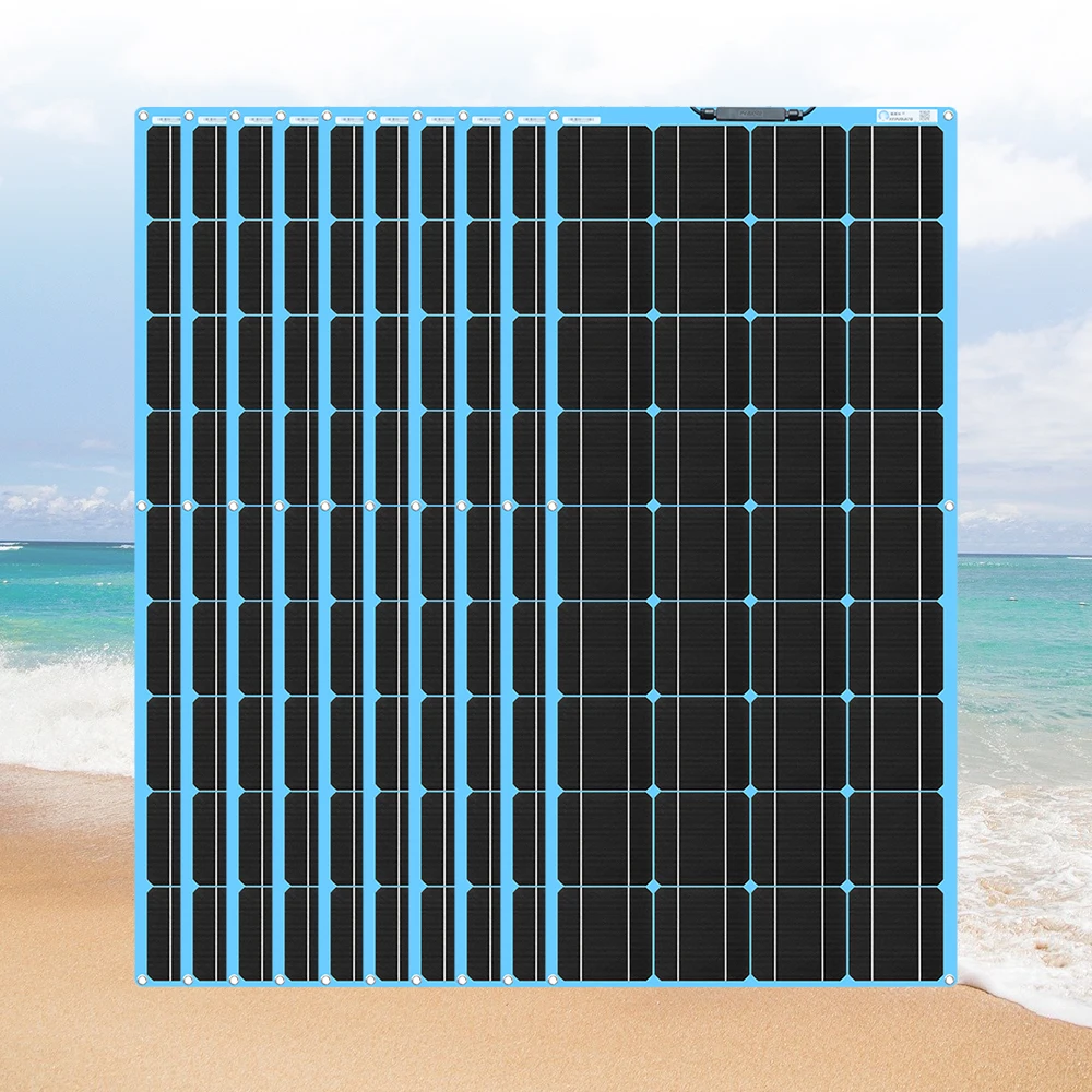 Semi-flexible Solar Panel 120W 12v  1~10 pcs Monocrystalline Panel Solar 120W~ 1200W Solar module battery For RV/Boat/Car/Home