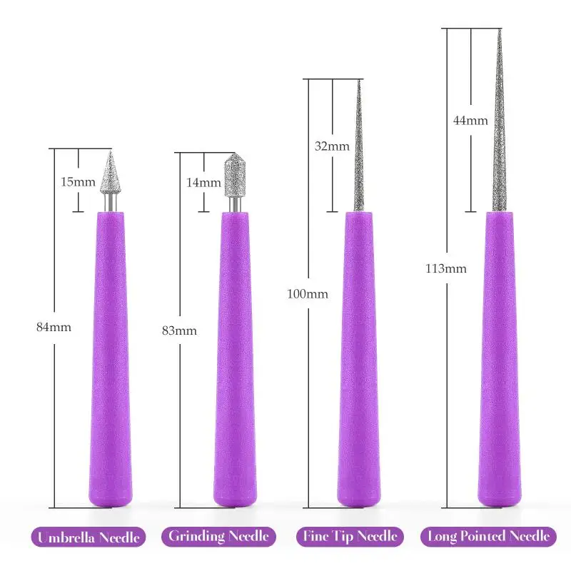 1/4 Pcs Diamond Tipped Bead Reamer Burr Beading Hole Enlarger Tools Puncher for DIY Jewelry Making Glass Bead File Reamer Tools