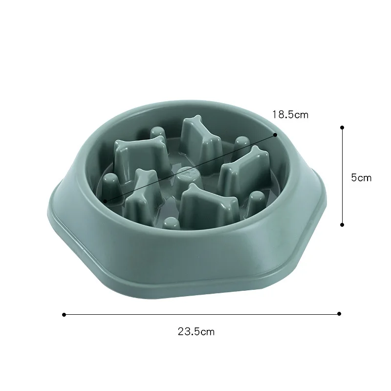 Anti-Choking Slow Food Bowl para Pet, Dog Feeder, Cat Basin, Anti-knock Over, Tamanho Pequeno e Médio