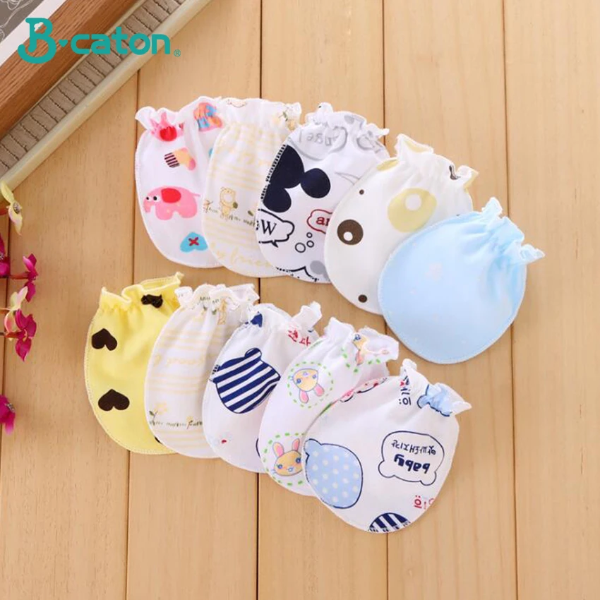 2 Pairs Newborn Baby Gloves Cotton Anti Grabbing Glove Boys Girls Anti