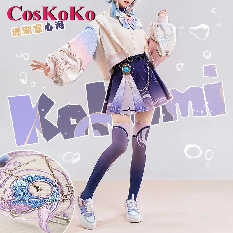 

CosKoKo Sangonomiya Kokomi Cosplay Costume Game Genshin Impact Fashion Derivative Daily Wear Uniform Party Role Play Clothing