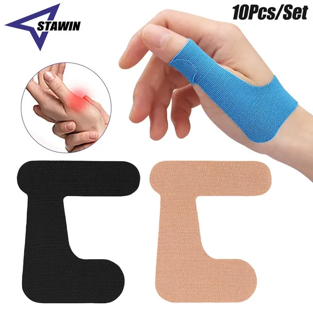 10PCS Kinesiology Tape for Thumb, Thumb Protecting Tape Thumb Straps, Stretchy Athletic Tape, Elastic Thumb Pain Relieving Patch 2