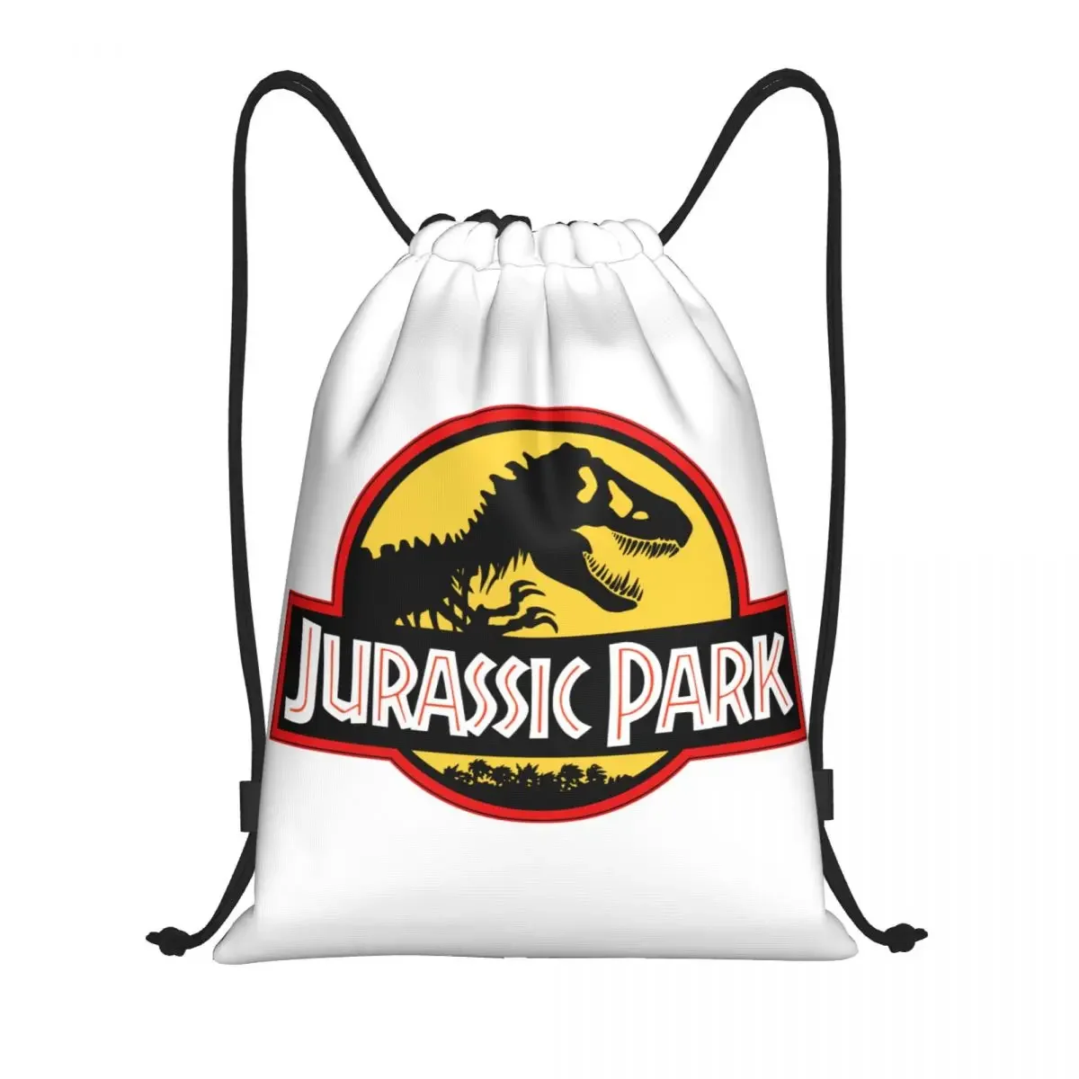 

Custom Jurassic Park Dinosaur Print Drawstring Bag for Training Yoga Backpacks Women Men Sports Gym Sackpack