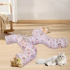 Carrot Print Cat Tunnel Multi-Shape Foldable & Easy Storage Cat Toy Tunnel for Play & Hideaway Pet Tube Self-Entertaining Play