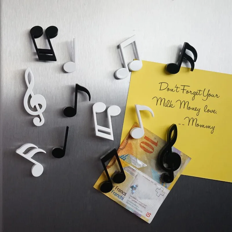 6 PCS/Set Fridge Magnets Creative Musical Notes Magnet Refrigerator Message Sticker Home Decor 1
