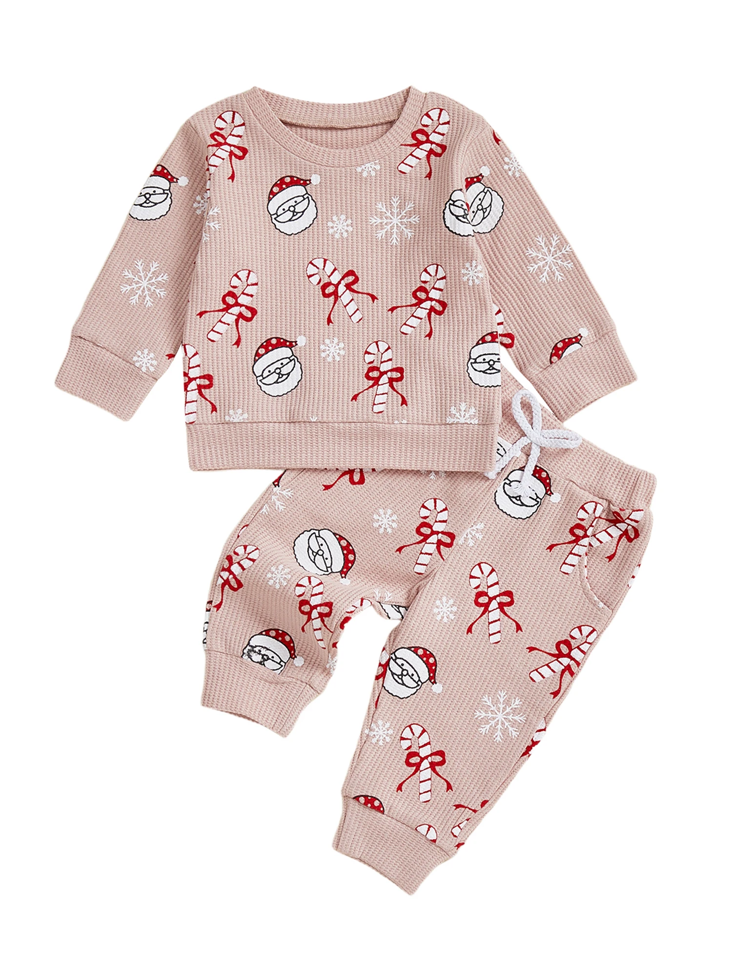 Toddler Girl 2Pcs Christmas Clothes Set Long Sleeve Reindeer Snowflake Print Sweatshirt Leggings Outfits for Baby Girls