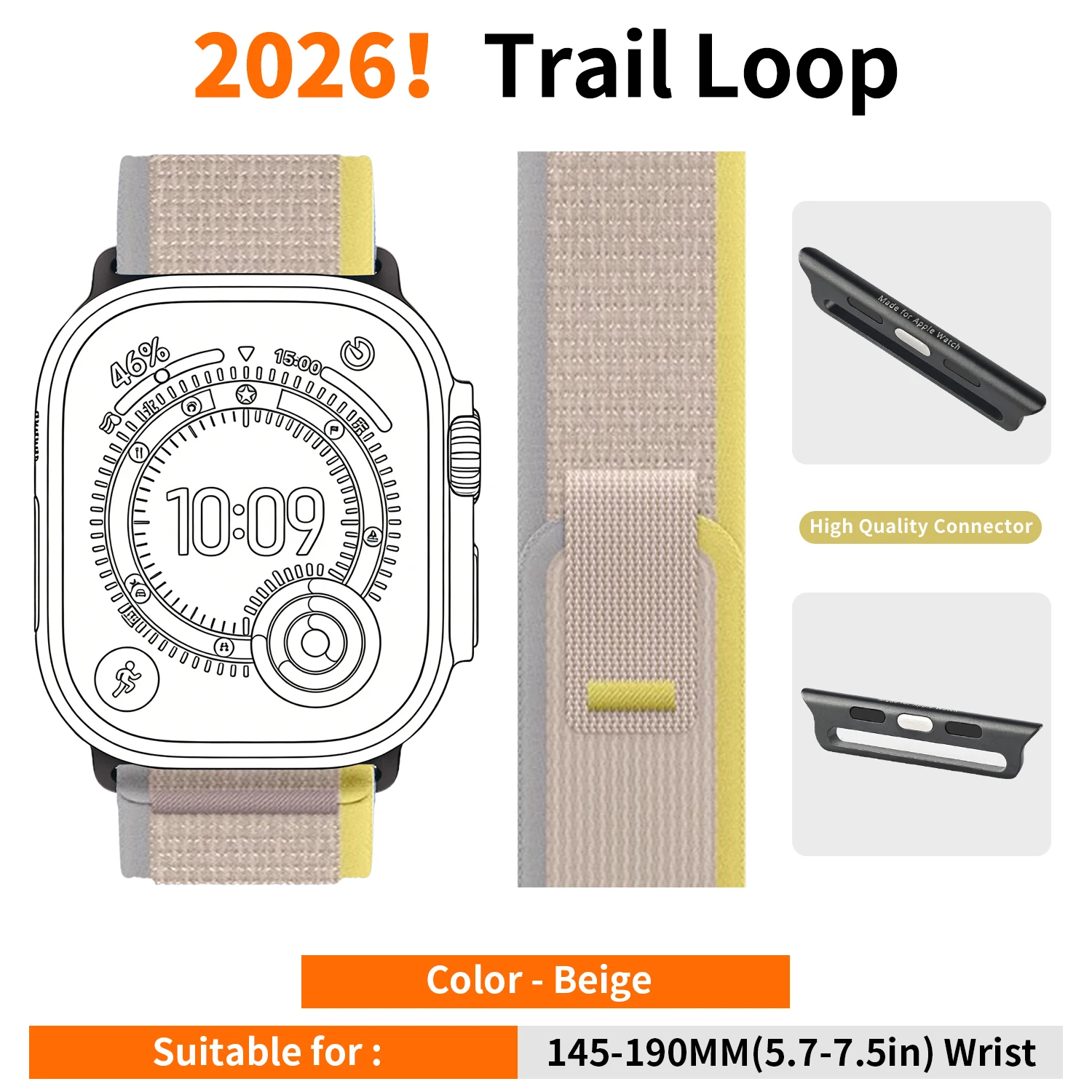 ตัวเลือกสินค้า สายนาฬิกาไนลอนคุณภาพสูง สำหรับ Apple Watch ทุกรุ่น