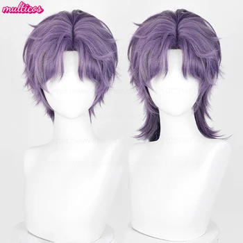 Perruque de Cosplay Rafayel Love And Deepspace, cheveux synthétiques mixtes violets résistants à la chaleur, perruques Anime pour fête d'halloween + bonnet de perruque