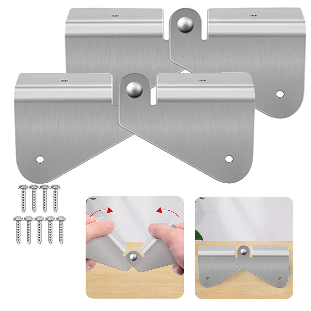 

2pcs Hinge Downspout Gutter Hinge Flip Up Hinge Guttering Extension Zip Hinge With 9pcs Screws For Mowing Landscaping Gardening