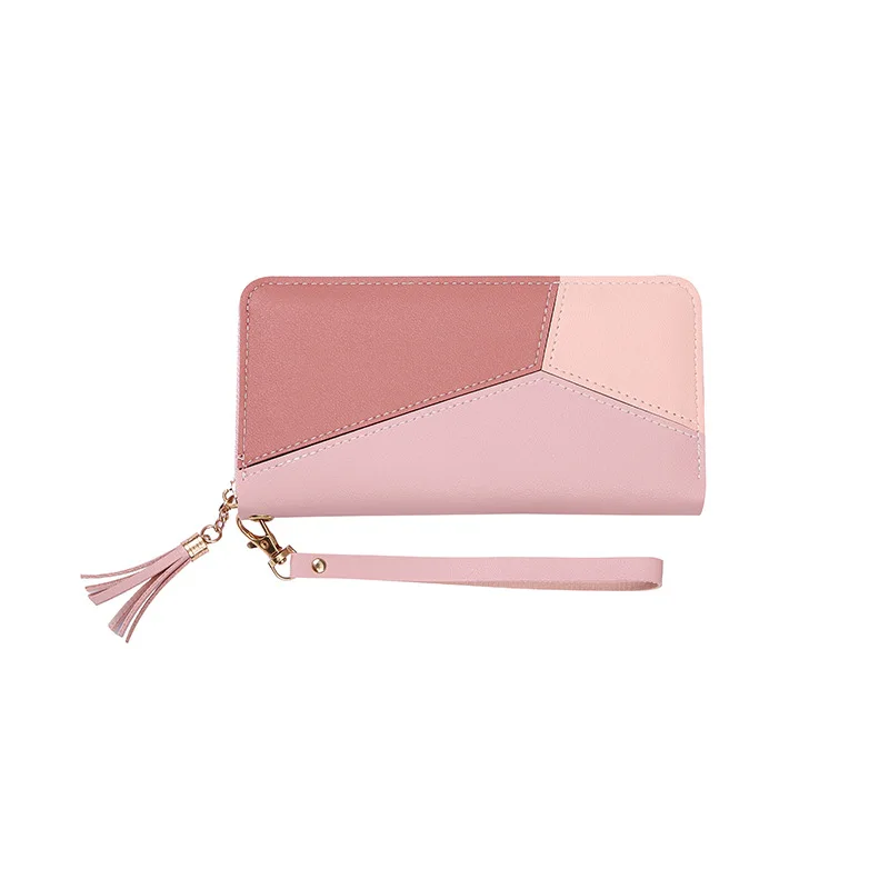 Zipper Wallets Womens Long Purses Handbags Coin Purse Cards Holder PU Leather Billfold