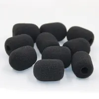 JCD 10pcs Mini Microphone Foam Covers Mic Protector Covers Replacement Headset Windshield Sponge Cover Microphone Cover for Mic 6