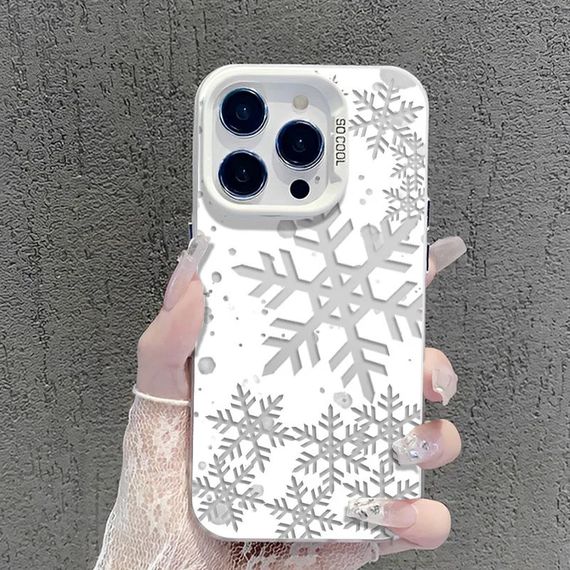 Bling Snowflakes Christmas Matte Back Cover Case