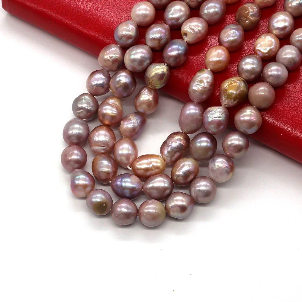 Irregular Round Charm Purple Natural Freshwater Pearl Loose Bead String 10-11mmDIY For Making Necklace Earrings Bracelet Jewelry