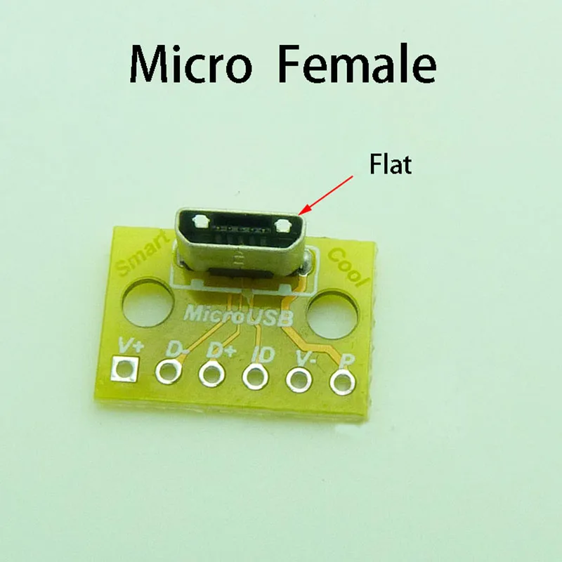 1 STÜCK Micro Mini Typ C USB 2.0 3.0 Stecker Männlich Weiblich Schnittstelle 2,54 mm DIP PCB Konverter Adapter Breakout Board 90 Grad – Detail 5