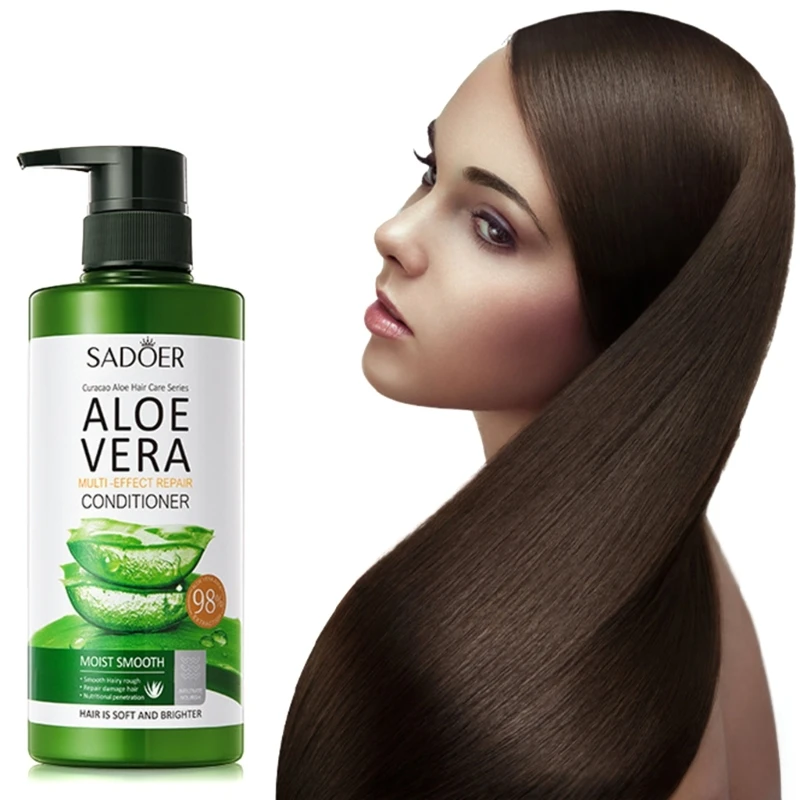 

Q1QD SADOER Aloe Vera Hair Conditioner Hair Treatments Repair Dry Damaged Eliminates Frizz Straightening Hair