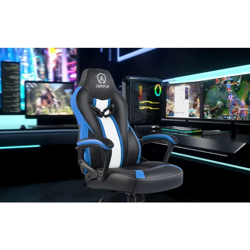 JOYFLY Gaming Chair, Gamer Chair for Adults Teens Silla Gamer Computer Chair Racing Ergonomic PC Office Chair （Blue）