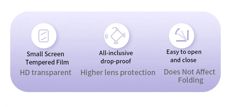 Handyhülle für Samsung Galaxy Z Flip 5 5G mit rückseitigem Glasschutz aus Kunststoff_voghion.com