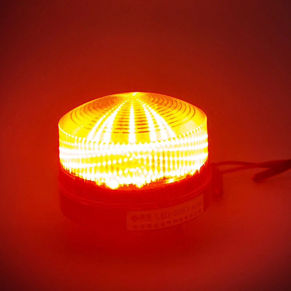 Luce Di Avvertimento A LED 220V Con Allarme Acustico – Lampada Stroboscopica Rotante, 120 DB, Per Officine E Cantieri
