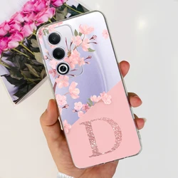 Clear Silicone Phone Case with 26 Letter Design - Soft and Durable Protective Cover for Oppo A80 5G (3D)