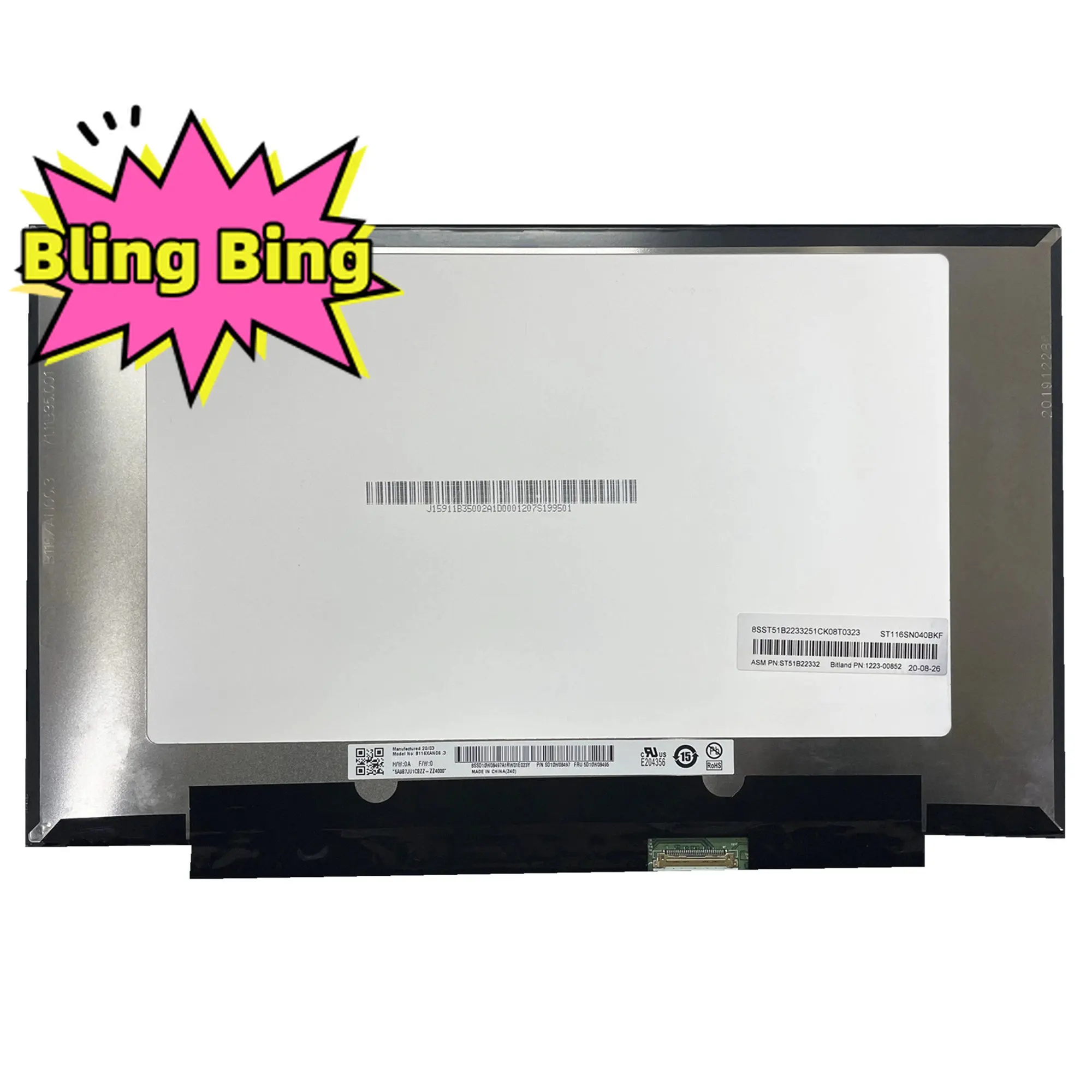 

B116XAN06.3 11,6 "1366 ×768 ЖК-дисплей Панель 30 pins ноутбук EDP экран