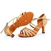 CLYFAN New Women Professional Latin Dance Shoes Cloth Satin Salsa Ballroom Wedding Dancing Shoes 4