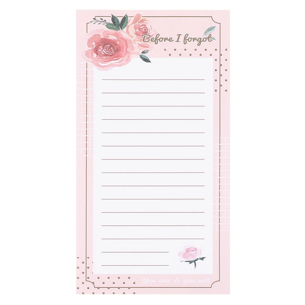 1 Book Shopping List Magnetic Notepad for Fridge Full Magnet Back Notepad Decorative Memo Pad