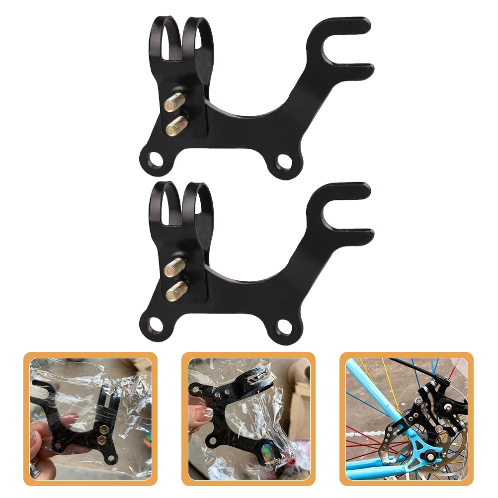 

2 Pcs Disc Brake Modification Bracket Bike Brakes The Ordinary Kit Bikes Parts Adapter