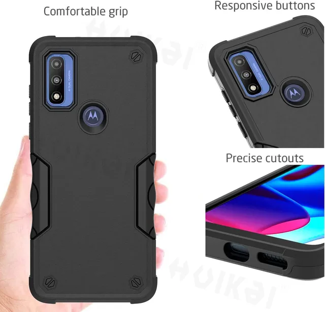 Shockproof Hybrid Protection Case For Moto G Pure G Power 2022 Edge E7 G71 G60 G51 G31 G52 G71 G22 Heavy Duty Smooth Grip Cover 4
