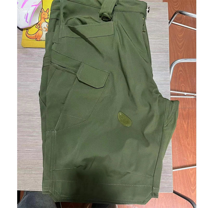 Military Men Summer Elastic Softshell Outdoor Cargo Tactical Shorts Combat Shorts Trekking Camping Hiking Climbing Sports Pants