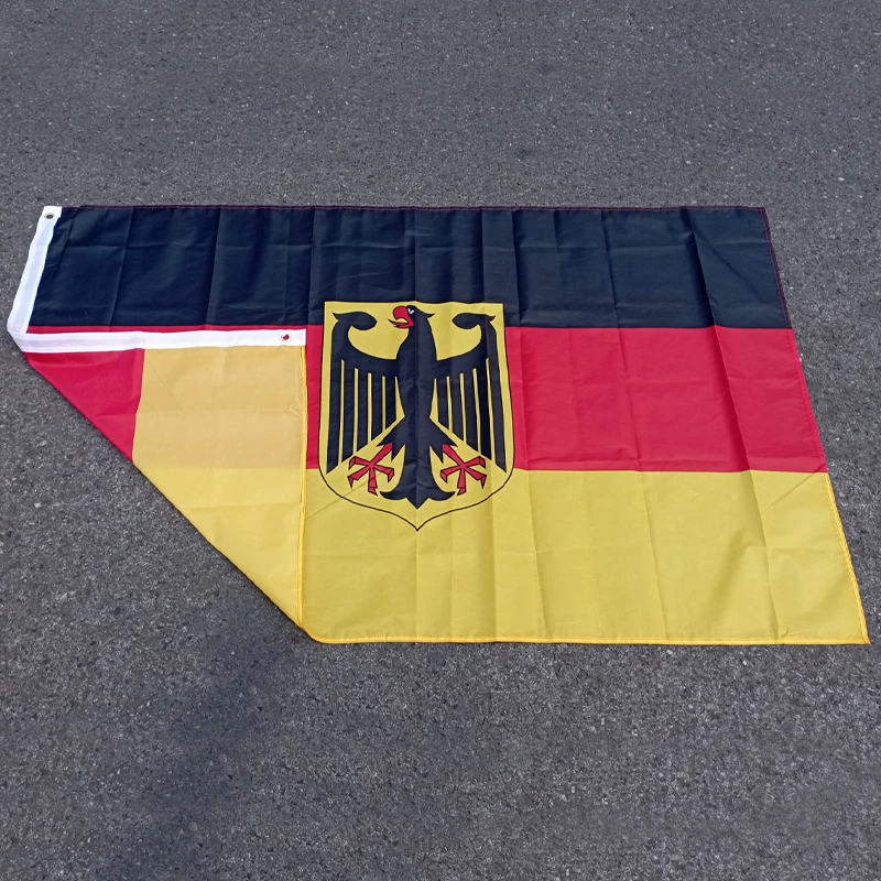 Germany National Emblem Flag double penetration polyester hanging Germany National Emblem banner Aerlxemrbrae 90X150cm