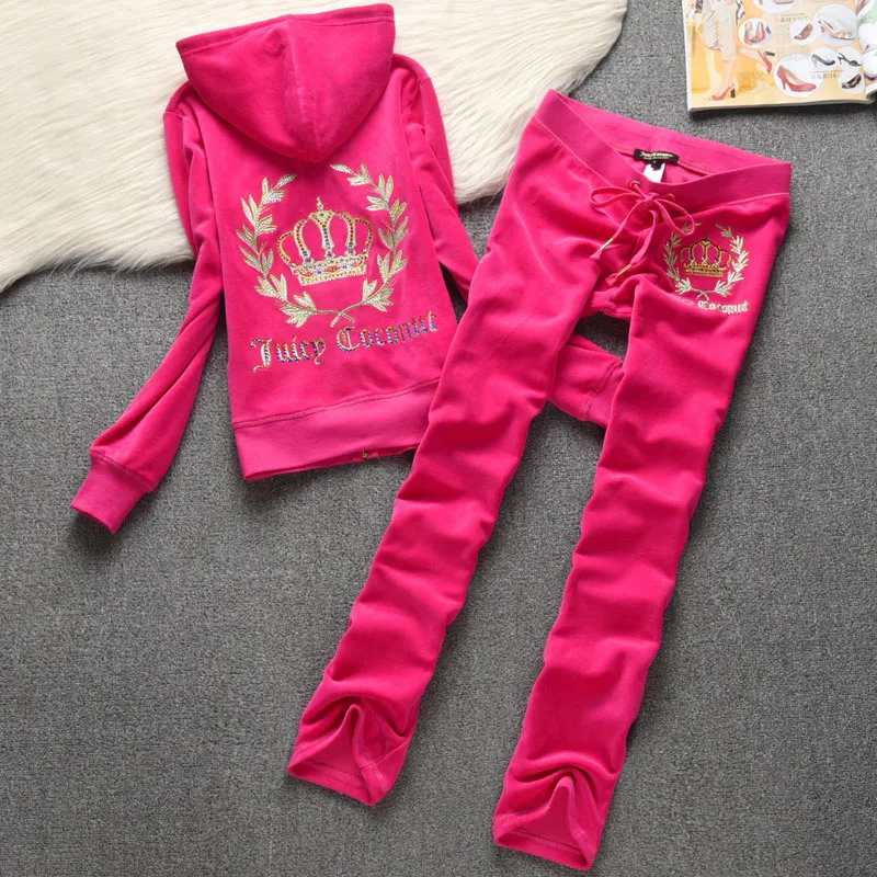 New Tracksuit Women Velvet Juicy Tracksuit Coutoure Couture Track