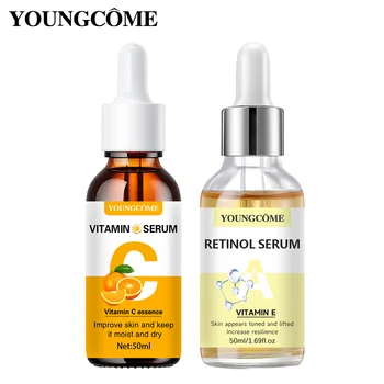 2pcs Vitamin C and retinol fortified serum rich in VC,keep skin hydrated and smooth,smooth fine lines and wrinkles,delicate skin 1