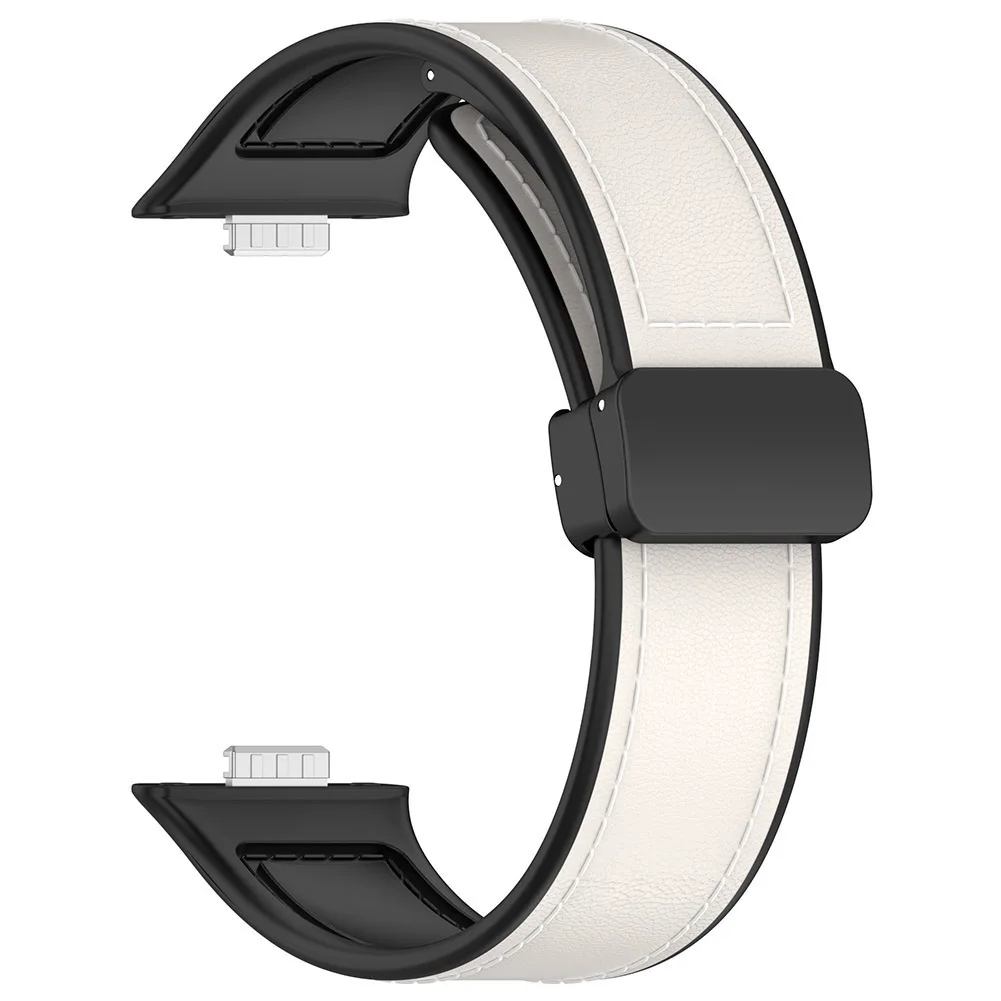Premium Leather Magnetic Sport Strap for Smartwatches - Elegant Bracelet Accessory