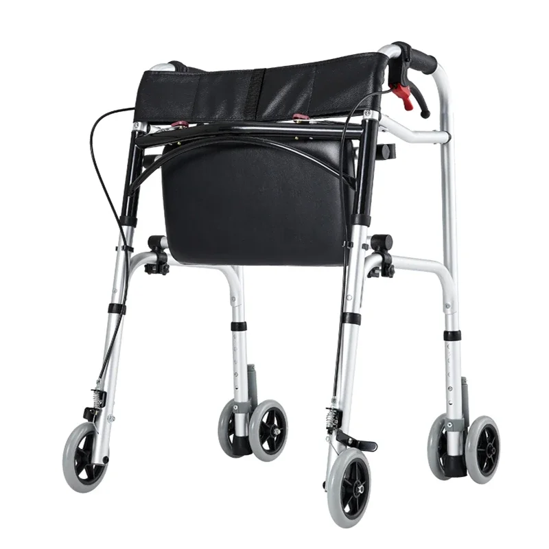 Elderly Stroller, Duo'gon Assisted Training Walker, Four-wheeled Push Walker, Can Be Seated and Pushed Folding Models 2