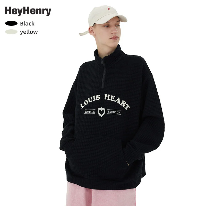 Couples Matching Clothes For Teens Plush Thickened Couple Coat Versatile Loose Autumn/Winter Top Men's  Women's Waffle Sweater