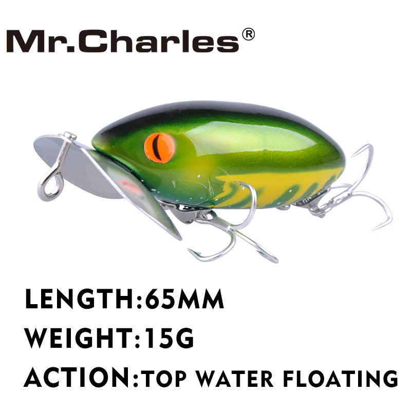

Mr.Charles CMCS124s 1 шт. приманка для рыбной ловли, 65 мм, 15 г, верхняя плавающая приманка для воды, искусственное качество, рыболовная снасть