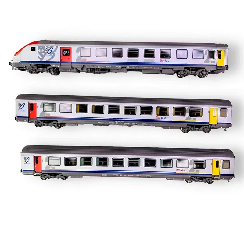 LS MODEL HO Train Model 1/87 DC 41233 LSM Intercity Train Three-section Rail Car Train Model Toy Gift