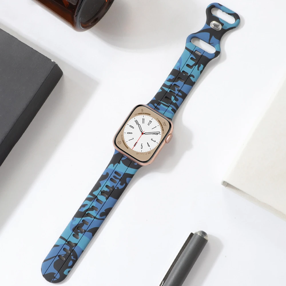 Camouflage Silicone Watch Strap Bracelet