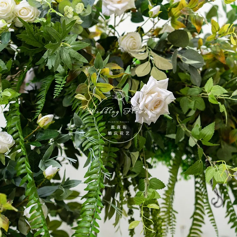 YLSZHY Kunstmatige bruiloft boog bloemen kit (Pack van 3), Kunstmatige bloem Swag, Bloemen Swag Garland, Kunstbloem bruiloft Floral arrangement voor receptie ceremonie achtergrond Home Decor