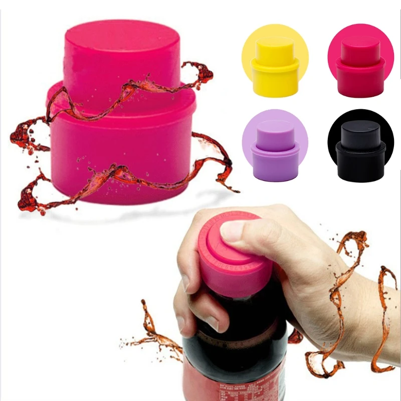 Fizz Keeper! Safe and Durable, Bottle Pump Caps,Bottle Stopper, Pump Bottle Dispenser Cap, Like A Wine Bottle Stopper