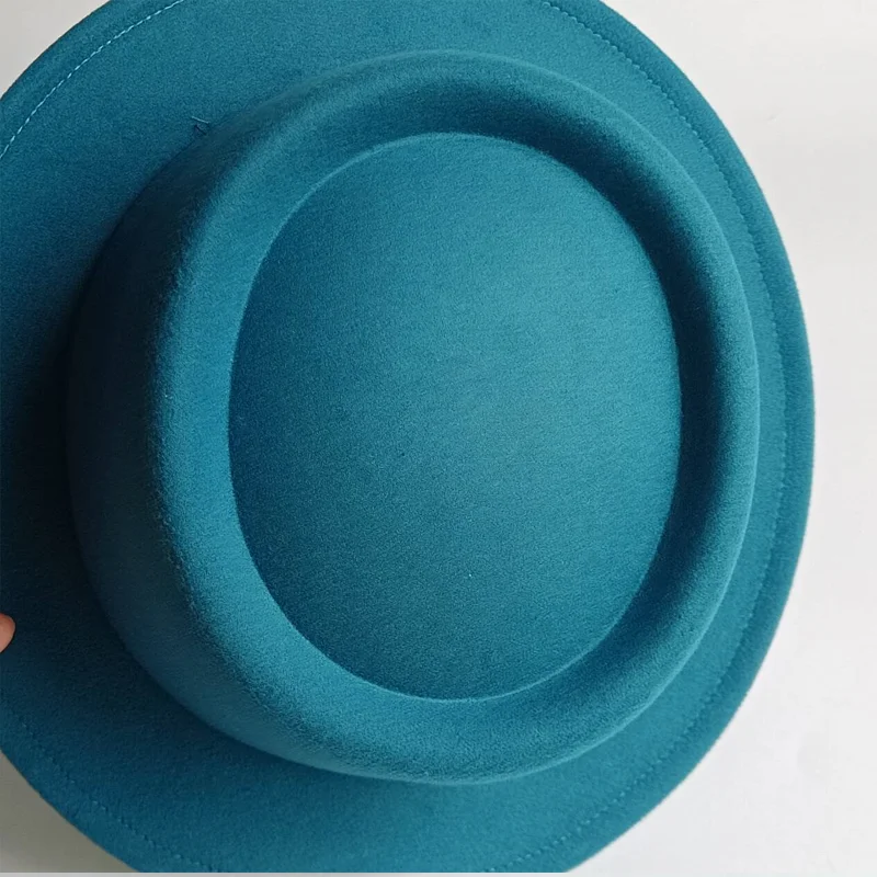 2026 Fedora Hut im britischen Stil, 4,5 cm breite Krempe, Herrenmode Herbst/Winter Pork Pie Hut, Hochzeitshut, Jazz Hut, Gorras para hombres – Detail 5