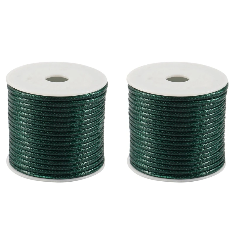 

12 Meters/Roll 2.5Mm Round Waxed Thread Necklace Rope Leather Cord Thread For Jewelry Making Accessories-2Pcs