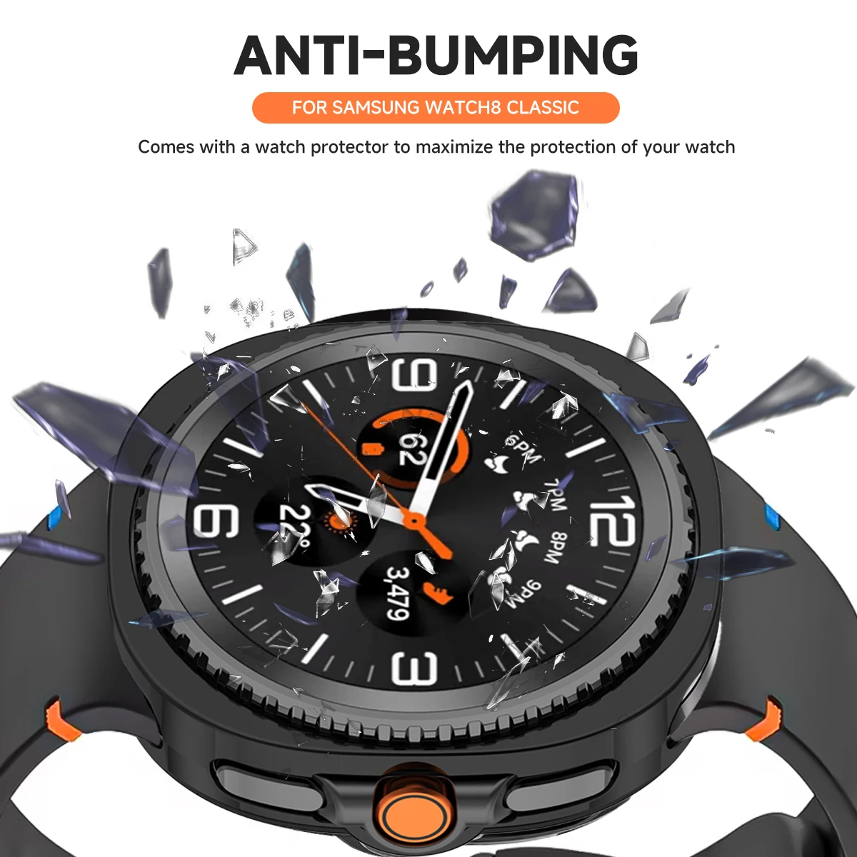 Soft TPU Protective Bumper Shell for Smartwatch - Hollow Out Design
