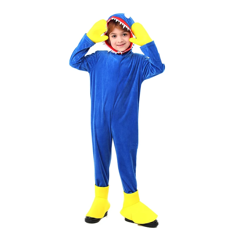 Sausage Mouth Cosplay Costume kids Games Onesies Kigurumi Plush Fluffy Anime Pajamas For Boy Girls Holiday Party