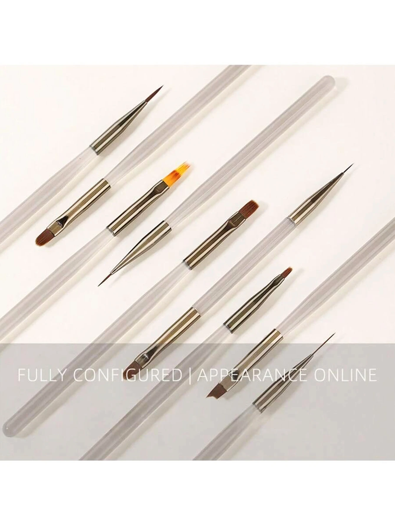 1 Set Of Nail Art Brushes For Painting Daisies, Universal Flower Drawing, Line Drawing, Blending, Gradient, Gray Bar Brush