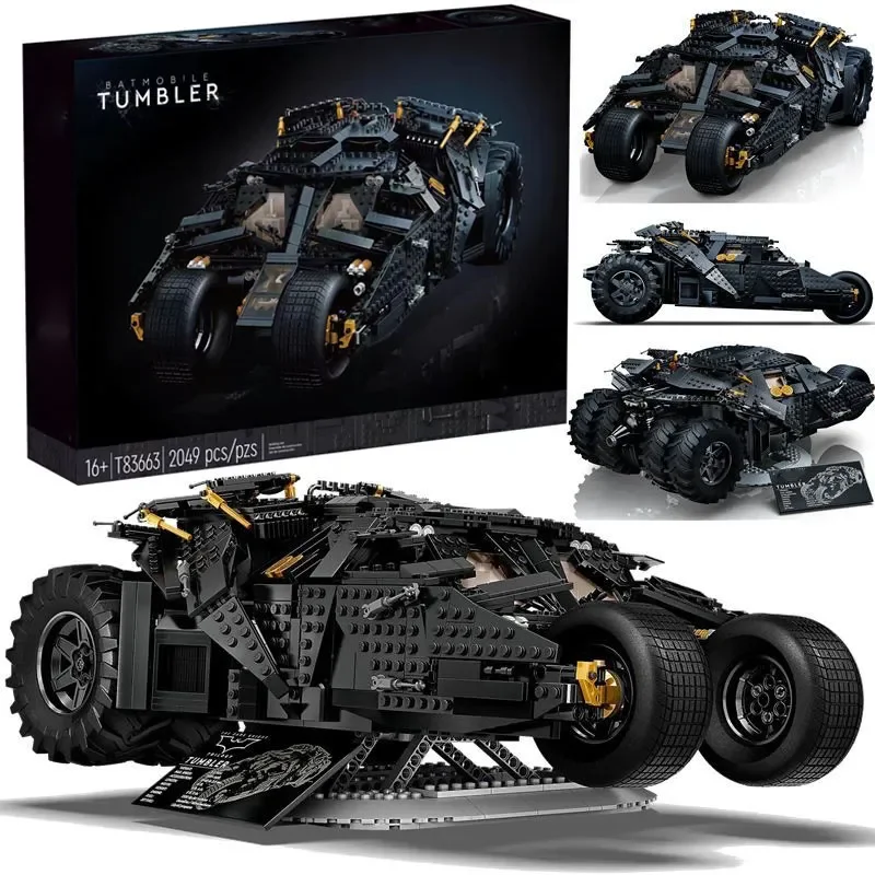 

2049 Pellets Bricks The Batmobile Tumbler BatPod Motorcycle Set Model Building Blocks Boys Birthday Gifts Kids Toys For Children