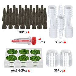 Hydroponic Indoor Garden Starter Kit with Seed Pods and Growth Medium (E - 30Kit)