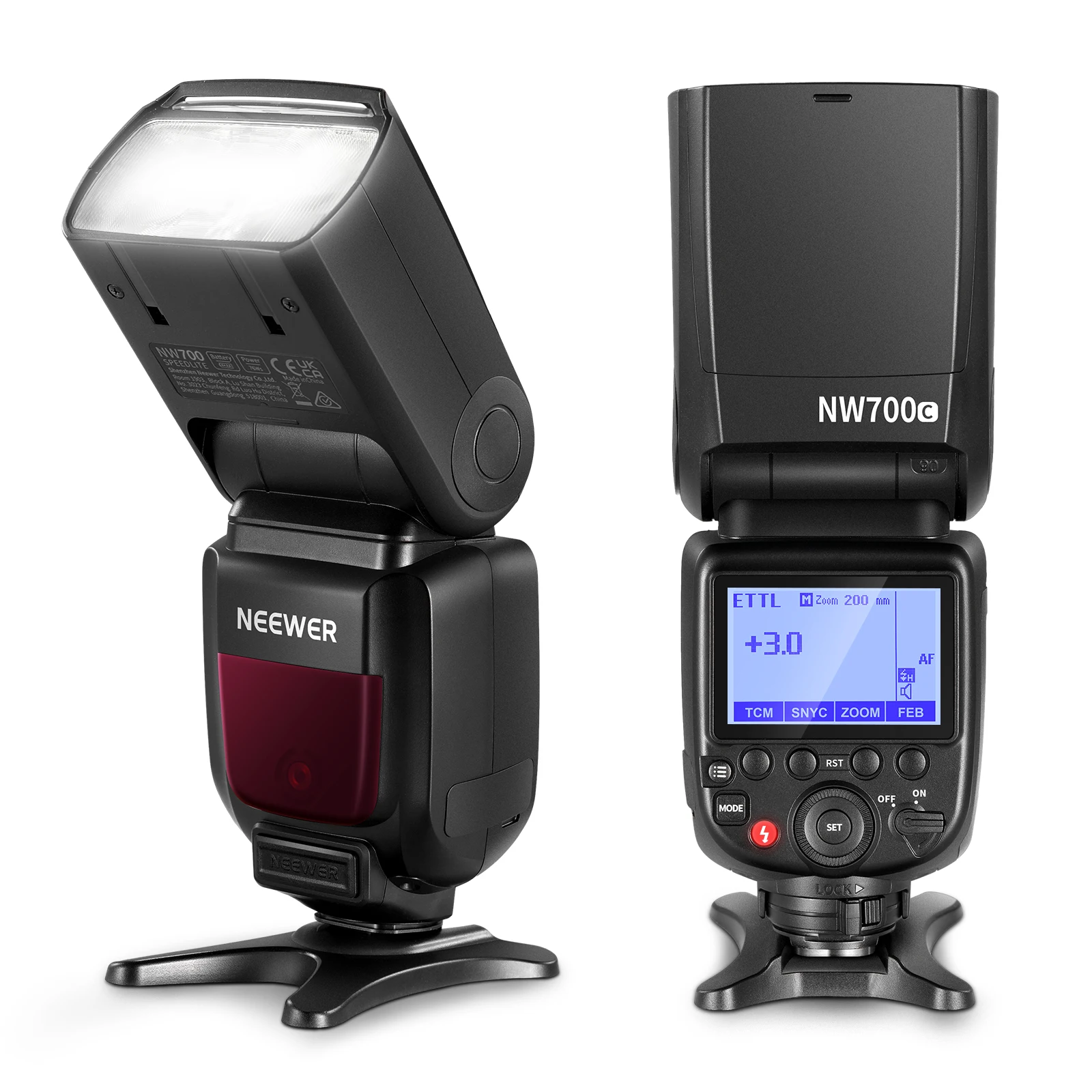 NEEWER NW760-N TTL Flash Speedlite Compatible Avec Les Appareils Photo Reflex Numériques Nikon, 76 Ws GN60 2,4 G 1/8000s HSS, Conversion TCM, 230 Flashs Pleine Puissance, Lampe De Poche à Recyclage